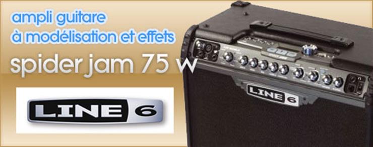 ampli guitare Line 6 � mod�lisation et effets spider jam 75 w