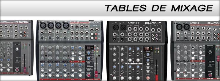 Tables de mixage