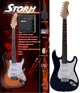 Voir la fiche STORM PACK ST 250  TRANSPARENT BLUE + AMPLI 10W + ACCORDEUR