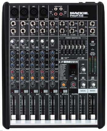 Sono/Lumi�re/Deejay MACKIE PROFX8 