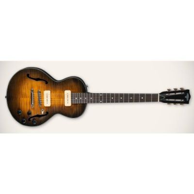 Guitare Electrique MAYBACH Little Wing Flat Top Non Cutaway Havanna Tobacco Aged 
